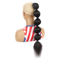 Load image into Gallery viewer, Drawstring Mesh Wig Ponytail Fashionable Colorful Lantern Ponytail Fluffy Synthetic Long Ponytail Hair Extensions for Women

