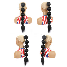 Load image into Gallery viewer, Drawstring Mesh Wig Ponytail Fashionable Colorful Lantern Ponytail Fluffy Synthetic Long Ponytail Hair Extensions for Women
