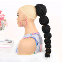 Load image into Gallery viewer, Elastic Drawstring Mesh Wig Ponytail Fluffy Lantern Ponytail Synthetic Long Ponytail Women Hair Extensions
