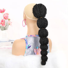 Load image into Gallery viewer, Elastic Drawstring Mesh Wig Ponytail Fluffy Lantern Ponytail Synthetic Long Ponytail Women Hair Extensions
