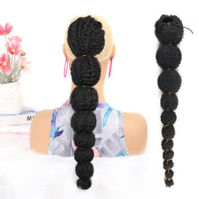 Load image into Gallery viewer, Elastic Drawstring Mesh Wig Ponytail Fluffy Lantern Ponytail Synthetic Long Ponytail Women Hair Extensions
