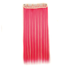 Load image into Gallery viewer, One Piece 5-clip Synthetic Straight Hair Wig Adjustable Fish Wire Colorful Wig Hair Piece Invisible Hair Extensions for Women
