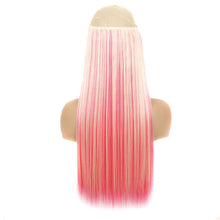 Load image into Gallery viewer, One Piece 5-clip Synthetic Straight Hair Wig Adjustable Fish Wire Colorful Wig Hair Piece Invisible Hair Extensions for Women
