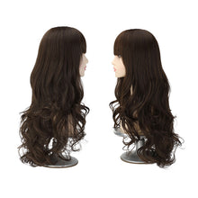 Load image into Gallery viewer, Air Bangs Wig Fashionable Fluffy Big Wave Long Curly Hair Wig Natural Simulated Full Top Wig Women Synthetic Hair Extensions
