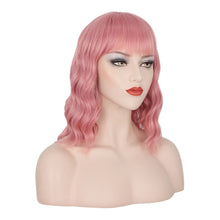 Load image into Gallery viewer, Water Ripple Short Curly Hair Wig Comfortable Breathable Adjustable Full Top Wig Simulated Synthetic Hairpiece
