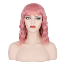 Load image into Gallery viewer, Water Ripple Short Curly Hair Wig Comfortable Breathable Adjustable Full Top Wig Simulated Synthetic Hairpiece
