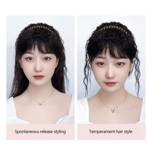 Load image into Gallery viewer, Hairpin Bangs Wig Piece Increase Hair Volume Corn Perm Curly Hair High Temperature Silk Synthetic Wig Piece for Women
