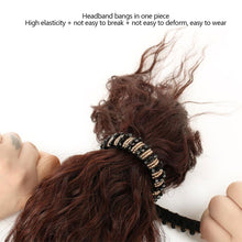 Load image into Gallery viewer, Hairpin Bangs Wig Piece Increase Hair Volume Corn Perm Curly Hair High Temperature Silk Synthetic Wig Piece for Women
