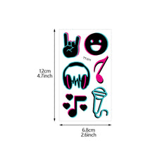 Load image into Gallery viewer, 10pcs/pack Night Glow Waterproof Tattoo Sticker Party Music Festival Fashion Tattoo Sticker Temporary Body Art Tattoo
