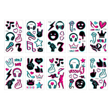 Load image into Gallery viewer, 10pcs/pack Night Glow Waterproof Tattoo Sticker Party Music Festival Fashion Tattoo Sticker Temporary Body Art Tattoo
