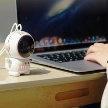 Load image into Gallery viewer, Astronaut Mini Fan Handheld Portable Wireless Bladeless Fans USB Rechargeable Mute Fan with Lanyard Keychain
