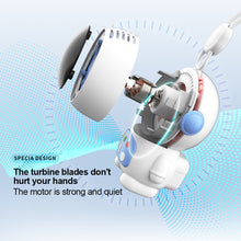 Load image into Gallery viewer, Astronaut Mini Fan Handheld Portable Wireless Bladeless Fans USB Rechargeable Mute Fan with Lanyard Keychain
