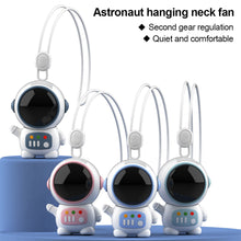 Load image into Gallery viewer, Astronaut Mini Fan Handheld Portable Wireless Bladeless Fans USB Rechargeable Mute Fan with Lanyard Keychain
