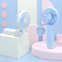 Load image into Gallery viewer, Handheld Mini Fan Portable Pocket Fan USB Charging Fan 3 Speeds Adujustable Summer Cooling Fan for Home Outdoor
