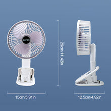 Load image into Gallery viewer, Portable Mini Desktop Usb Fan Charging Handle Wall Clip-on Hanging Wall Fan Outdoor Dormitory Home Office
