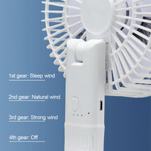 Load image into Gallery viewer, Portable Mini Desktop Usb Fan Charging Handle Wall Clip-on Hanging Wall Fan Outdoor Dormitory Home Office

