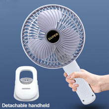 Load image into Gallery viewer, Portable Mini Desktop Usb Fan Charging Handle Wall Clip-on Hanging Wall Fan Outdoor Dormitory Home Office
