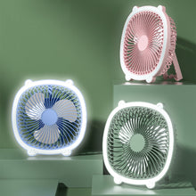Load image into Gallery viewer, Outdoor Camping Fan USB Charging Ceiling Fan Light 180° Rotation Desktop Fan Tent Night Light Electric Cooling Fan for Fishing
