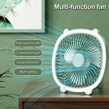 Load image into Gallery viewer, Outdoor Camping Fan USB Charging Ceiling Fan Light 180° Rotation Desktop Fan Tent Night Light Electric Cooling Fan for Fishing

