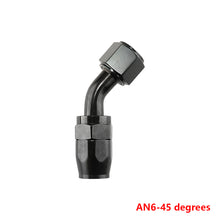 Load image into Gallery viewer, Black AN4/6/810/12 Aluminum Swivel Hose End Fitting Adapter Car Oil Fuel Line NPT Plug Straight 0°/45°/90°/180° Degree
