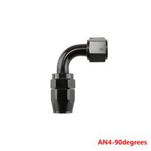 Load image into Gallery viewer, Black AN4/6/810/12 Aluminum Swivel Hose End Fitting Adapter Car Oil Fuel Line NPT Plug Straight 0°/45°/90°/180° Degree
