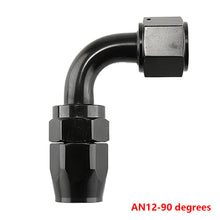 Load image into Gallery viewer, Black AN4/6/810/12 Aluminum Swivel Hose End Fitting Adapter Car Oil Fuel Line NPT Plug Straight 0°/45°/90°/180° Degree
