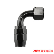 Load image into Gallery viewer, Black AN4/6/810/12 Aluminum Swivel Hose End Fitting Adapter Car Oil Fuel Line NPT Plug Straight 0°/45°/90°/180° Degree

