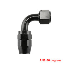 Load image into Gallery viewer, Black AN4/6/810/12 Aluminum Swivel Hose End Fitting Adapter Car Oil Fuel Line NPT Plug Straight 0°/45°/90°/180° Degree
