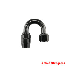 Load image into Gallery viewer, Black AN4/6/810/12 Aluminum Swivel Hose End Fitting Adapter Car Oil Fuel Line NPT Plug Straight 0°/45°/90°/180° Degree

