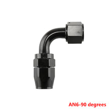 Load image into Gallery viewer, Black AN4/6/810/12 Aluminum Swivel Hose End Fitting Adapter Car Oil Fuel Line NPT Plug Straight 0°/45°/90°/180° Degree
