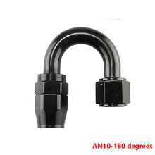 Load image into Gallery viewer, Black AN4/6/810/12 Aluminum Swivel Hose End Fitting Adapter Car Oil Fuel Line NPT Plug Straight 0°/45°/90°/180° Degree
