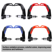 Load image into Gallery viewer, Pair Aluminum Alloy Motorcycle Brake Clutch Levers Guard Protector Modification Anti-Fall Horn Brakes Hand Guard Bow Protection Rods
