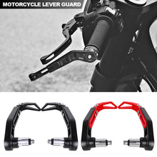 Load image into Gallery viewer, Pair Aluminum Alloy Motorcycle Brake Clutch Levers Guard Protector Modification Anti-Fall Horn Brakes Hand Guard Bow Protection Rods
