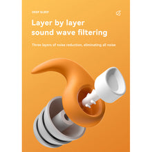 Load image into Gallery viewer, Three Layer Silicone Noise Reduction Earplugs Soft Comfortable Sound Insulation Sleeping Earplugs for Adults Children
