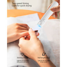 Load image into Gallery viewer, Mini Handheld Portable Nail Lamp 3W UV Gel Lamp Quick Dry Manicure Art Lamp Curing Polish Glue Manicure Tool
