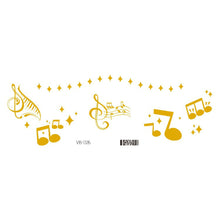 Load image into Gallery viewer, Waterproof Gold Face Tattoo Sticker Party Makeup Music Festival Tattoo Sticker Fashion Temporary Face Art Tattoo
