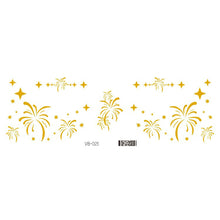 Load image into Gallery viewer, Waterproof Gold Face Tattoo Sticker Party Makeup Music Festival Tattoo Sticker Fashion Temporary Face Art Tattoo
