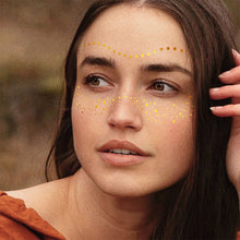 Load image into Gallery viewer, Waterproof Gold Face Tattoo Sticker Party Makeup Music Festival Tattoo Sticker Fashion Temporary Face Art Tattoo
