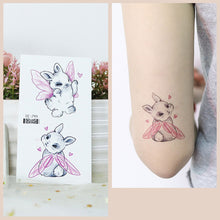 Load image into Gallery viewer, Waterproof Fresh Tattoo Sticker Black White Solid Cartoon Animal Tattoo Sticker Creative Body Art Tattoo Sticker
