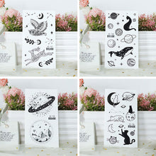Load image into Gallery viewer, Waterproof Fresh Tattoo Sticker Black White Solid Cartoon Animal Tattoo Sticker Creative Body Art Tattoo Sticker
