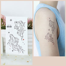 Load image into Gallery viewer, Waterproof Fresh Tattoo Sticker Black White Solid Cartoon Animal Tattoo Sticker Creative Body Art Tattoo Sticker
