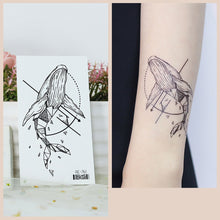 Load image into Gallery viewer, Waterproof Fresh Tattoo Sticker Black White Solid Cartoon Animal Tattoo Sticker Creative Body Art Tattoo Sticker
