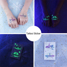 Load image into Gallery viewer, Waterproof Night Glow Tattoo Sticker Luminous Cartoon Space Tattoo Sticker Temporary Body Art Tattoo for Children
