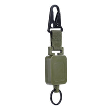 Load image into Gallery viewer, 1PC Outdoor Multi-Function Retractable Badge Reel Buckle With Back Clip Wire Rope High Elastic Anti-Theft Key Chain--Green

