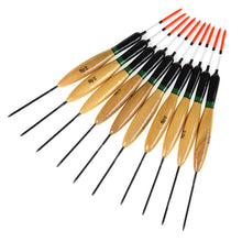 Load image into Gallery viewer, 10PCS/SET Paulownia Wood Fishing Float Wooden Buoy Bobber Tube Fish Tackle Accessory Flotadore
