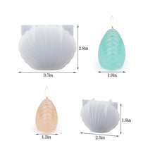 Load image into Gallery viewer, 3D Seashell Candle Mold DIY Silicone Candle Mold Cake Resin Molds 3D Art Wax Candle Making Mould Silicone Handmade Soap Molds
