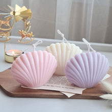 Load image into Gallery viewer, 3D Seashell Candle Mold DIY Silicone Candle Mold Cake Resin Molds 3D Art Wax Candle Making Mould Silicone Handmade Soap Molds
