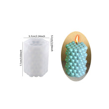 Load image into Gallery viewer, 3D Candle Silicone Mold Polka Dot Cylindrical Lantern Round Ball Mold DIY Resin Mould Home Decor Supplies
