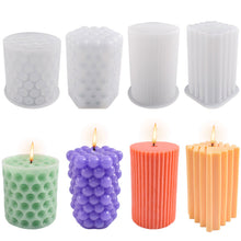 Load image into Gallery viewer, 3D Candle Silicone Mold Polka Dot Cylindrical Lantern Round Ball Mold DIY Resin Mould Home Decor Supplies
