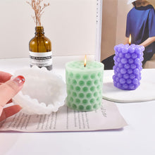Load image into Gallery viewer, 3D Candle Silicone Mold Polka Dot Cylindrical Lantern Round Ball Mold DIY Resin Mould Home Decor Supplies
